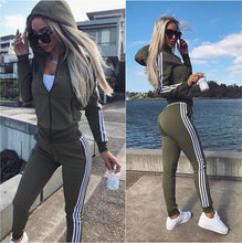 Load image into Gallery viewer, Ladies Solid Tracksuit Women Set Top Pants Suit Female New 2 Piece Set Women Hoodies Pant Clothing Set Warm Newest Clothes