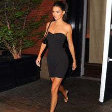 Load image into Gallery viewer, Nibber Elegant pure Strapless bodysuits women club party night black short jumpsuits mujer 2019autumn hot stretch Slim bodysuits