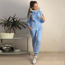 Load image into Gallery viewer, 2019women's clothing in autumn and winter new fleece fashion leisure sports suit hooded sweater sportswear women's two-piece set